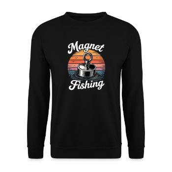 Magnet fishing - Unisex Sweatshirt - black - Front - Alina (178cm) & Michal (187cm)