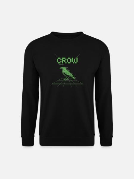 Crow retro skjorte – 8 bit gaming-stil - Unisex sweater - sort