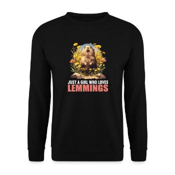 Lemmings Lemming - Unisex Sweatshirt - black - Front - Alina (178cm) & Michal (187cm)