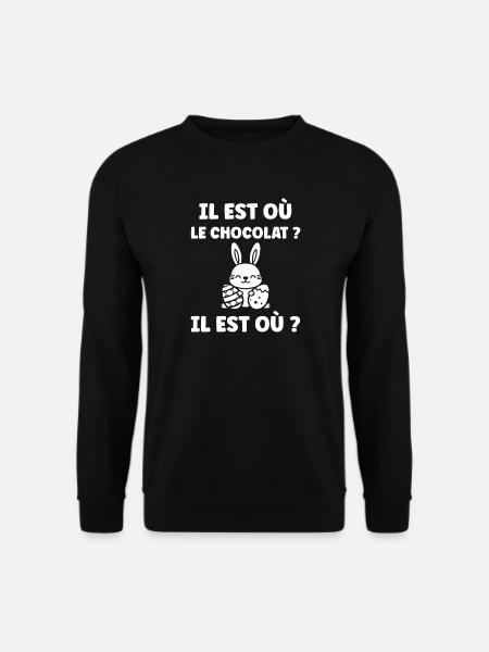 Where is the chocolate - Unisex Sweatshirt - black