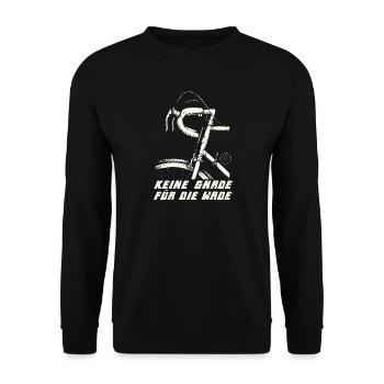 Keine Gnade für die Wade - Rennrad Sport - Unisex Pullover - Schwarz - Vorne - Alina (178cm) & Michal (187cm)