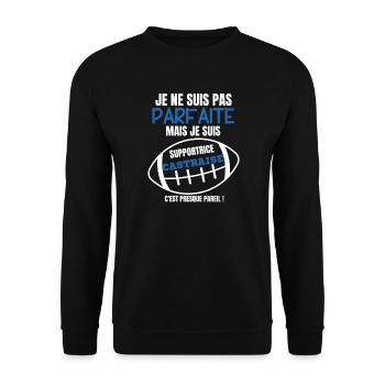 Supportrice Rugby Castraise Humour - Sweat-shirt Unisexe - noir - Devant - Alina (178cm) & Michal (187cm)