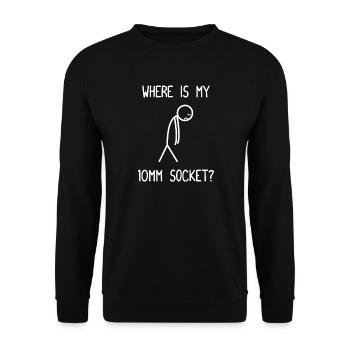 Where is my 10mm Car lover car guy mechanic - Unisex Pullover - Schwarz - Vorne - Alina (178cm) & Michal (187cm)