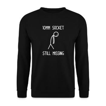 10mm Socket still missing car guy mechanic - Unisex Pullover - Schwarz - Vorne - Alina (178cm) & Michal (187cm)