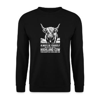 Dictons écossais sur le bétail des Highlands : Don du bétail - Sweat-shirt Unisexe - noir - Devant - Alina (178cm) & Michal (187cm)