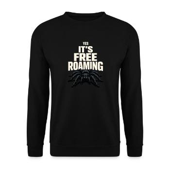 Tarantula Tarantula Holder Spider Owner - Unisex Sweatshirt - black - Front - Alina (178cm) & Michal (187cm)