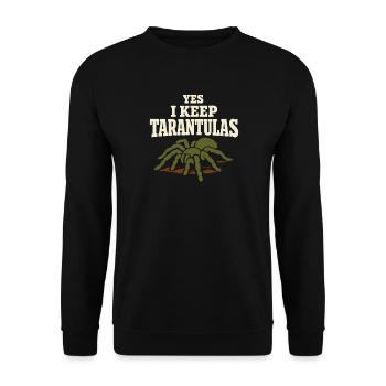 Tarantula Tarantula Holder Spider Owner - Unisex Sweatshirt - black - Front - Alina (178cm) & Michal (187cm)
