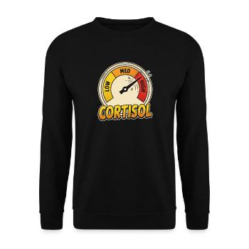 Cortisol Measuring Point T-Shirt - Unisex Sweatshirt - black - Front - Alina (178cm) & Michal (187cm)