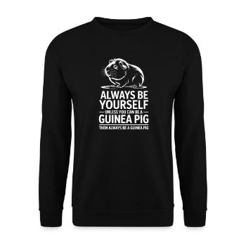 Dictons du cochon d’AMeer Cadeau du cochon d’Inde - Sweat-shirt Unisexe - noir - Devant - Alina (178cm) & Michal (187cm)