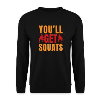 Fitness Fanatics You´ll Get Squats Calisthenics - Unisex Pullover - Schwarz - Vorne - Alina (178cm) & Michal (187cm)