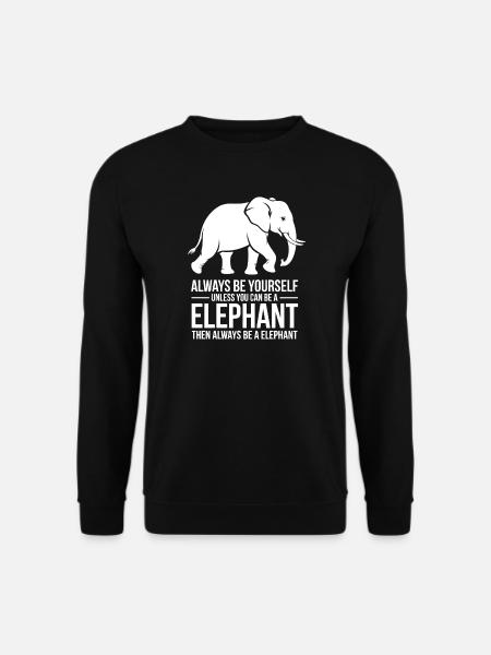 Elephant Sayings Funny Elephant Gift - Unisex Sweatshirt - black