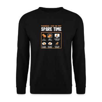 Capybaras de loisir, adorant d’animaux mignons et drôles - Sweat-shirt Unisexe - noir - Devant - Alina (178cm) & Michal (187cm)