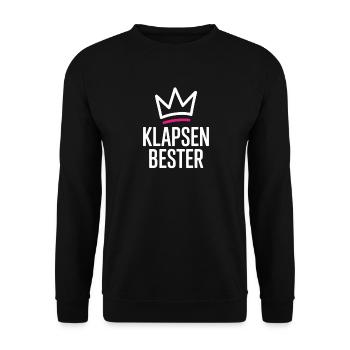Slap Best Crazy Madhouse Office Saying - Unisex Sweatshirt - black - Front - Alina (178cm) & Michal (187cm)