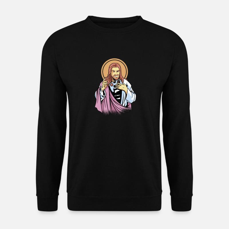 Gamer Jesus - Unisex Pullover - Schwarz