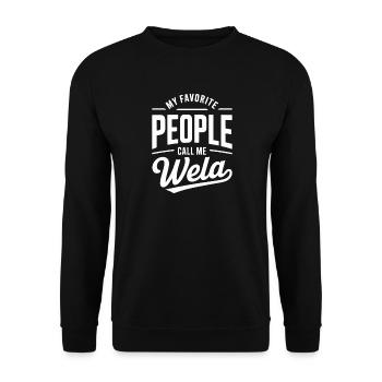 My favorite people call me Weida - Unisex Sweatshirt - black - Front - Alina (178cm) & Michal (187cm)