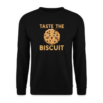 Taste the Biscuit - Unisex Sweatshirt - black - Front - Alina (178cm) & Michal (187cm)