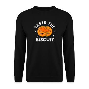 Goûtez le duo biscuit - Sweat-shirt Unisexe - noir - Devant - Alina (178cm) & Michal (187cm)