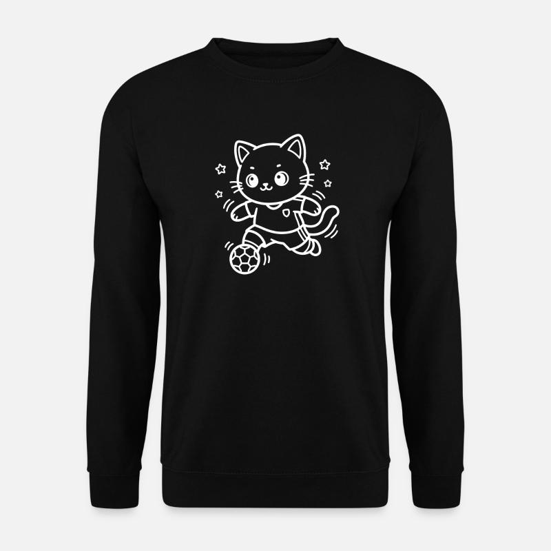 Fodbold Kawaii Kat - Unisex sweater - sort