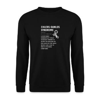 EDS HSD Ehlers-Danlos Syndrome - Unisex Sweatshirt - black - Front - Alina (178cm) & Michal (187cm)