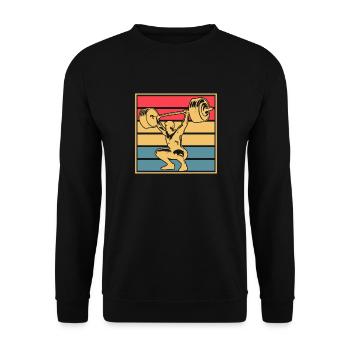 Motivation Fitness Bodybuilder Haltérophile - Sweat-shirt Unisexe - noir - Devant - Alina (178cm) & Michal (187cm)