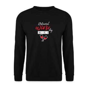 National Wine Day Celebration Design - Unisex Sweatshirt - black - Front - Alina (178cm) & Michal (187cm)