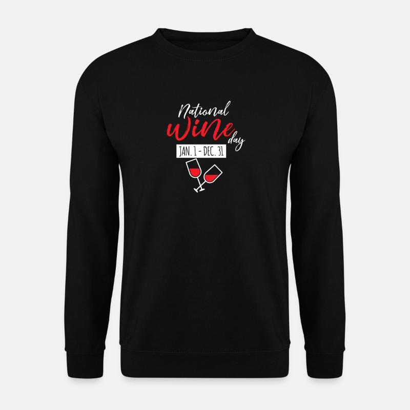 National Wine Day Celebration Design - Unisex Pullover - Schwarz