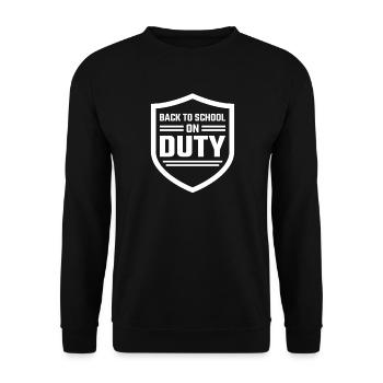 School Resource Officer Sro Campus Officer School - Unisex Sweatshirt - black - Front - Alina (178cm) & Michal (187cm)