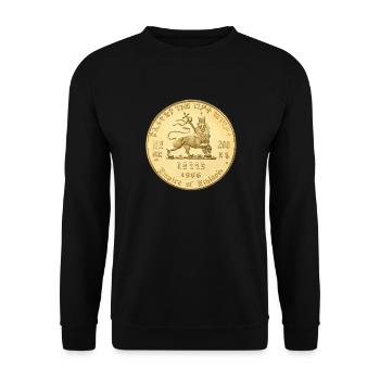 Lion of Judah Selassie I Jah Rastafari Rasta Roots - Unisex Sweatshirt - black - Front - Alina (178cm) & Michal (187cm)