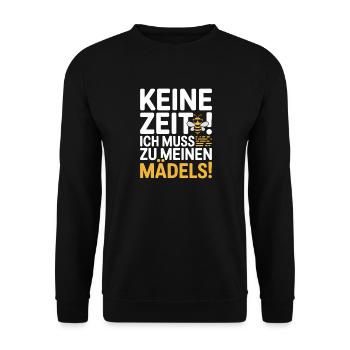 Bee No Time Girls apicultrice qui dit abeilles mellifères - Sweat-shirt Unisexe - noir - Devant - Alina (178cm) & Michal (187cm)