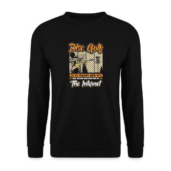 Disc Golf Gifts Disc Golf - Unisex Sweatshirt - black - Front - Alina (178cm) & Michal (187cm)