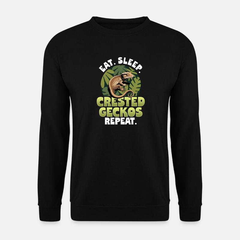 Funny Reptile Crested Gecko - Unisex Sweatshirt - black