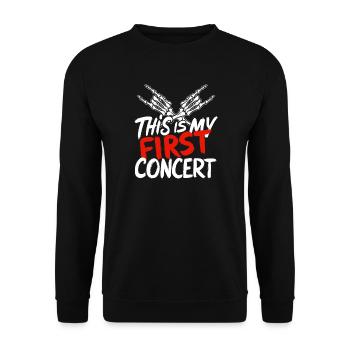 C’est mon premier concerto de concert rock Primo Drôle - Sweat-shirt Unisexe - noir - Devant - Alina (178cm) & Michal (187cm)