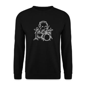 Batteur des Kawaii Cats - Sweat-shirt Unisexe - noir - Devant - Alina (178cm) & Michal (187cm)
