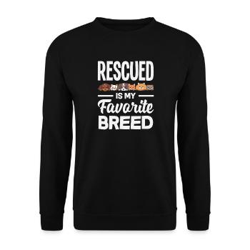 Foster Family Adopt Animal Rescue My - Unisex Sweatshirt - black - Front - Alina (178cm) & Michal (187cm)