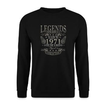 Mars 1971 - Sweat-shirt Unisexe - noir - Devant - Alina (178cm) & Michal (187cm)
