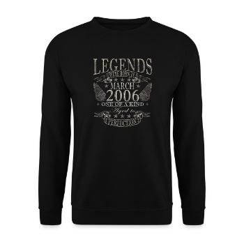 20th Birthday March 2006 - Unisex Sweatshirt - black - Front - Alina (178cm) & Michal (187cm)
