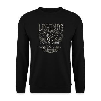 50. 50 Years Anniversary Limited Edition März 1976 - Unisex Pullover - Schwarz - Vorne - Alina (178cm) & Michal (187cm)
