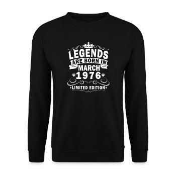 50th Anniversary – March 1976 Original - Unisex Sweatshirt - black - Front - Alina (178cm) & Michal (187cm)