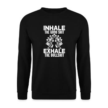Yoga Meditation Training Yoga Lover Yoga Class - Unisex Sweatshirt - black - Front - Alina (178cm) & Michal (187cm)