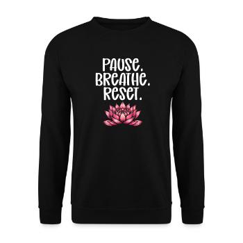 Yoga Meditation Training Yoga Lover Yoga Class - Unisex Sweatshirt - black - Front - Alina (178cm) & Michal (187cm)