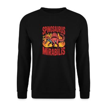 Neue Spinosaurus Mirabilis 2026 Entdeckung - Unisex Pullover - Schwarz - Vorne - Alina (178cm) & Michal (187cm)