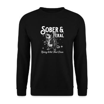 Nüchtern und verwildert lebend Wild und saubere Erholung - Unisex Pullover - Schwarz - Vorne - Alina (178cm) & Michal (187cm)