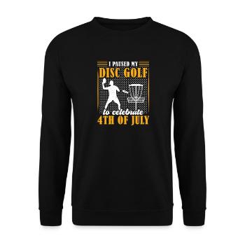 Disc Golf Gifts Disc Golf - Unisex Sweatshirt - black - Front - Alina (178cm) & Michal (187cm)