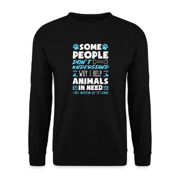 Animal Rescue Animal Shelter Foster Family Adoption - Unisex Sweatshirt - black - Front - Alina (178cm) & Michal (187cm)