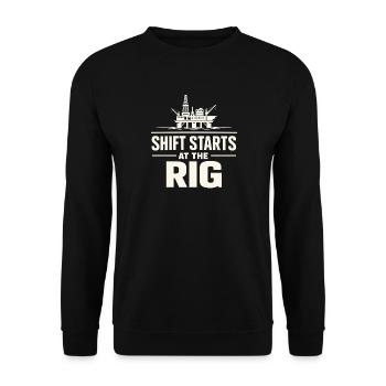 Surface de forage de forage offshore Surface de forage - Sweat-shirt Unisexe - noir - Devant - Alina (178cm) & Michal (187cm)
