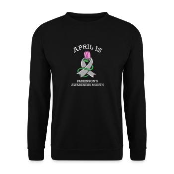 Parkinson Krankheit - Unisex Pullover - Schwarz - Vorne - Alina (178cm) & Michal (187cm)