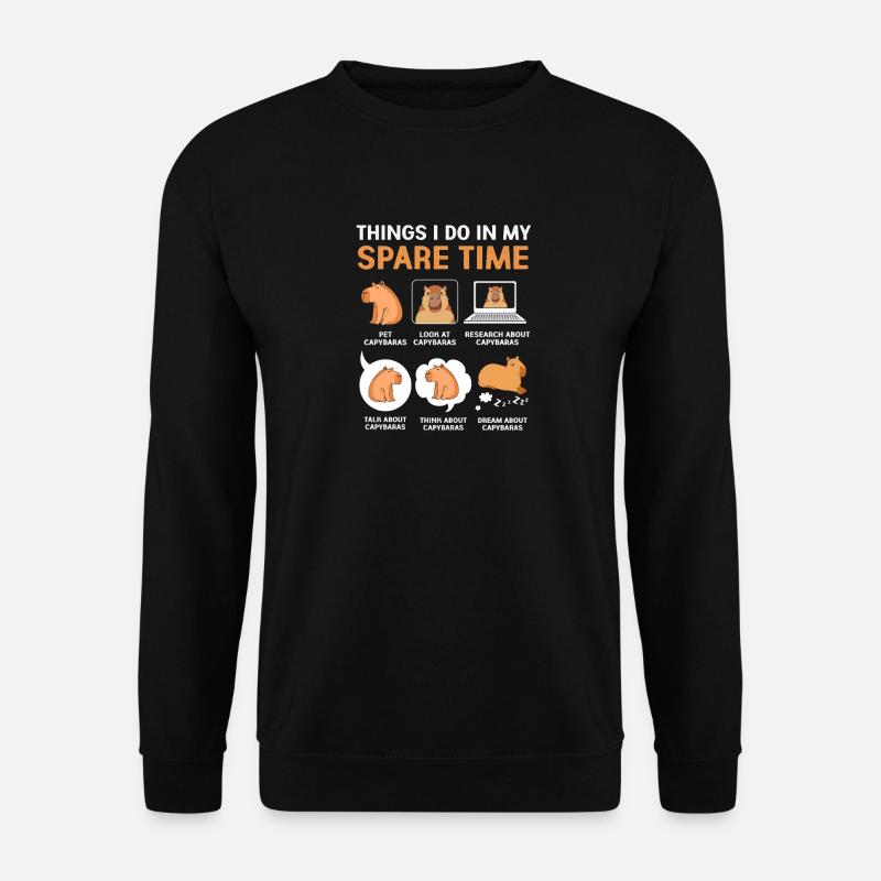 Capybara Capibara - Unisex Pullover - Schwarz