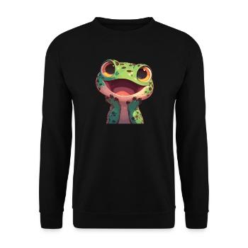 Lizards Lizard - Unisex Sweatshirt - black - Front - Alina (178cm) & Michal (187cm)