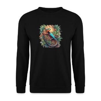Lizards Lizard - Unisex Sweatshirt - black - Front - Alina (178cm) & Michal (187cm)