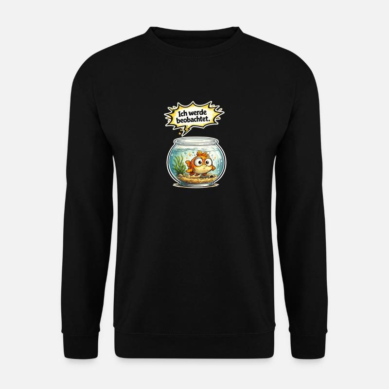 Fisch Humor Geschenk - Unisex Pullover - Schwarz